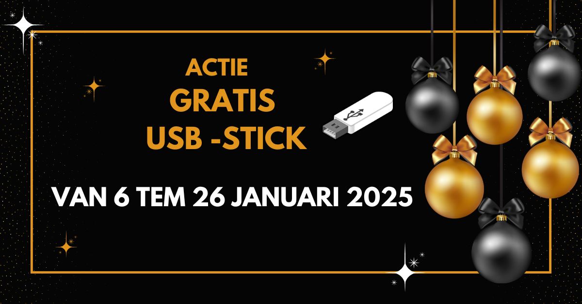 Actie, gratis USB-sitck, van 6 tem 26 januari 2025