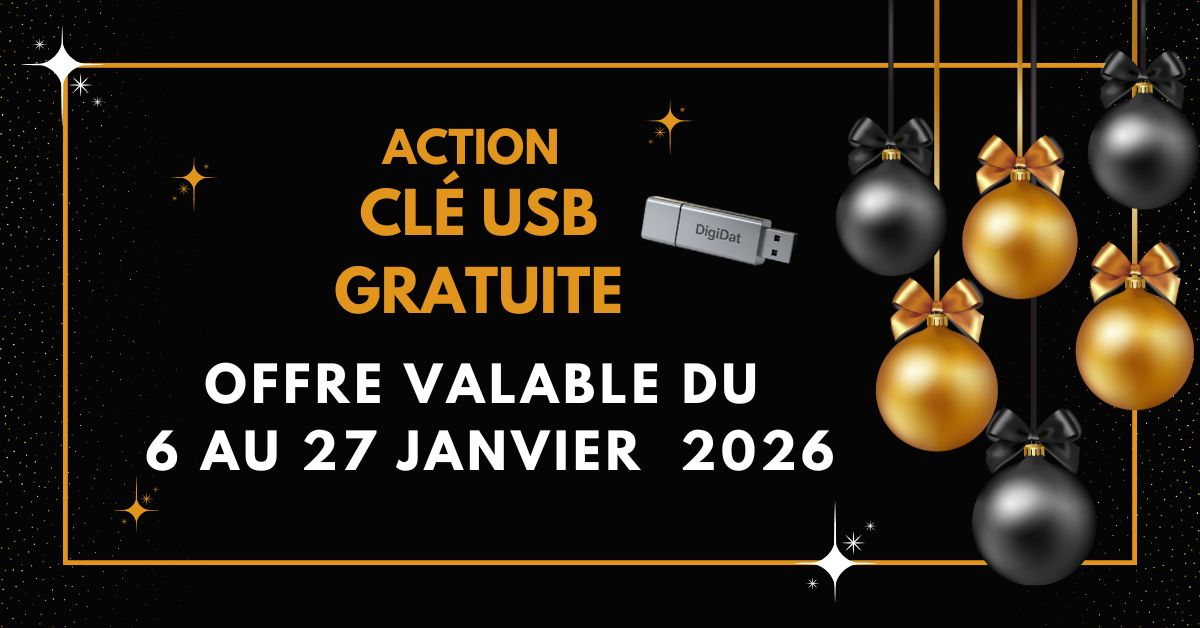 Action clé USB gratuite. Offre valable du 6 au 27 janvier 2026.