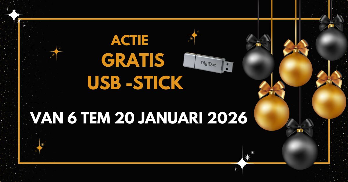 Actie, gratis USB-stick, van 6 t.e.m. 20 januari 2026.